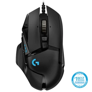 Optická herná myš Logitech Gaming G502 Hero High Performance 910-005470, podsvietenie, úprava hmotnosti, integrovaná profilová pamäť, čierna