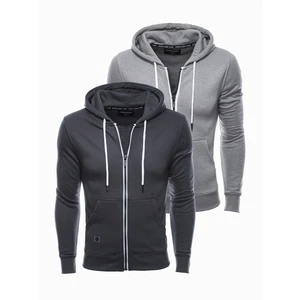 Ombre Clothing Men's zip-up sweatshirt - mix 2