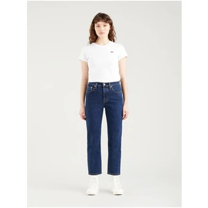 Levi's Tmavě modré dámské zkrácené straight fit džíny Levi's® - Dámské