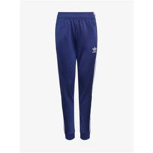 Tmavě modré holčičí tepláky adidas Originals SST Track Pants - unisex