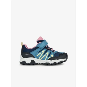 Pink and Blue Girly Sneakers Geox Magnetar - Girls