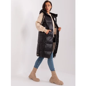 Women's black insulated vest SUBLEVEL