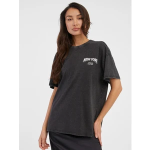 Black Womens Oversize T-Shirt ONLY Lina - Women