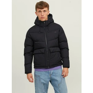 Black Mens Quilted Winter Jack & Jones Vester - Men