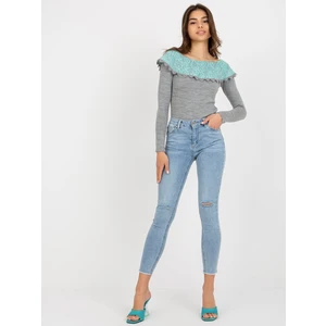 Women's blue jeans slim fit