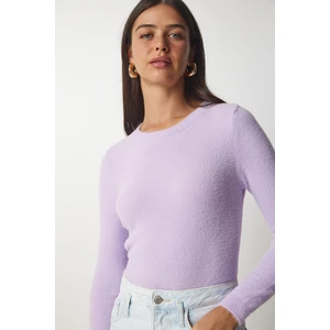 Happiness İstanbul Women's Lilac Beard Basic Knitwear Sweater