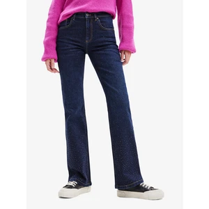 Dark Blue Women Flared Fit Jeans Desigual Rem - Women