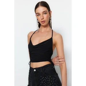 Trendyol Black Crop Knitted Bustier