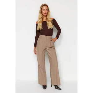 Trendyol Beige Wide Leg Woven Trousers