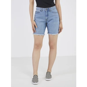 Noisy May Smiley Blue Denim Shorts - Women