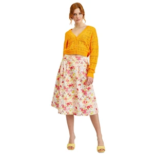 Orsay Creamy Women Floral Skirt - Women