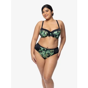 Black and Green Womens Patterned Swimwear Upper DORINA Kano - Women