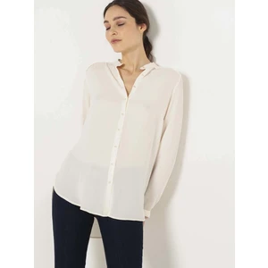 White Blouse with Elongated Back CAMAIEU - Women