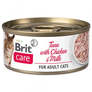 BRIT CARE cat konz. ADULT  TUNA/chicken/milk - 70g