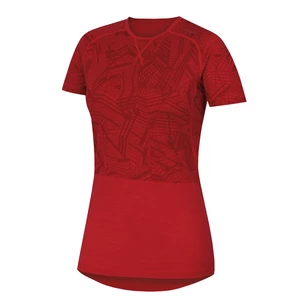 Husky  Dámske tričko s krátkym rukávom červená, XL Merino termoprádlo