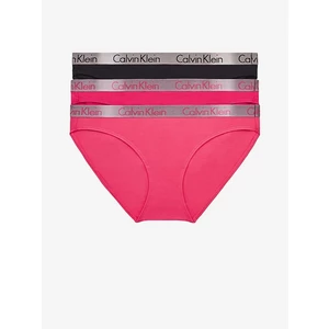 Calvin Klein 3 PACK - dámske nohavičky Bikini QD3561E-6VS XS