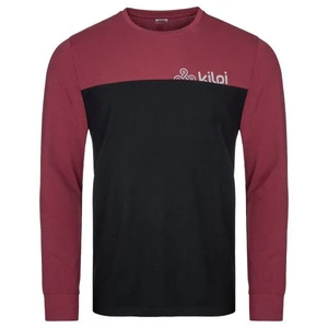 Men's cotton long sleeve T-shirt KILPI BASE-M DARK RED