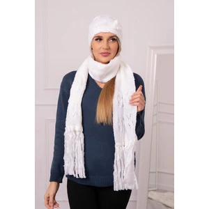 Ladies set with scarf Dorota K366 white