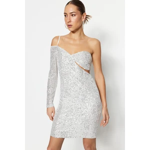 Trendyol Ecru Sequin Dress