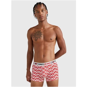 Red and White Mens Patterned Boxers Tommy Jeans - Men