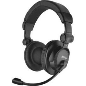 Headset k PC Trust Como cez uši jack 3,5 mm káblový čierna