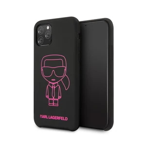 Tok Karl Lagerfeld Ikonik Silicon Case Apple iPhone 11 Pro Max, Pink Out Black