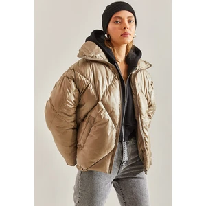 Bianco Lucci Women's Judge Collar Oversize Puffer Coat