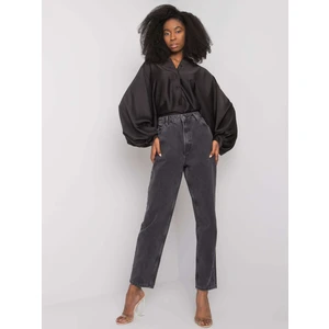 Black women's high-waisted jeans from Daniela RUE PARIS