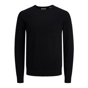 Jack&Jones PLUS Pánsky sveter JJEEMIL 12217825 Black 5XL