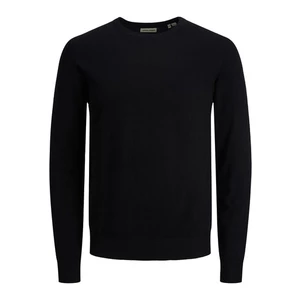 Jack&Jones PLUS Pánský svetr JJEEMIL 12217825 Black 5XL