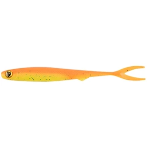 Fox rage gumová nástraha slick finesse super soft uv orange chartreuse - 11 cm