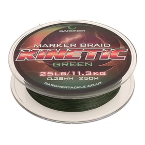 Gardner splétaná šňůra kinetic marker braid zelená 250 m průměr 0,28 mm / nosnost 11,3 kg