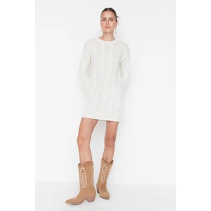 Trendyol Ecru Knitted Detailed Knitwear Dress