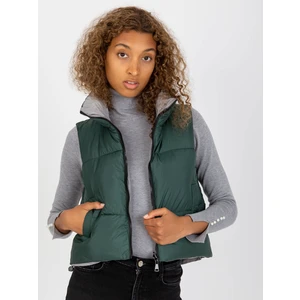 Dark green quilted vest