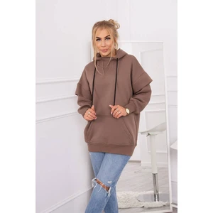 Mocca insulated sweatshirt with turtleneck