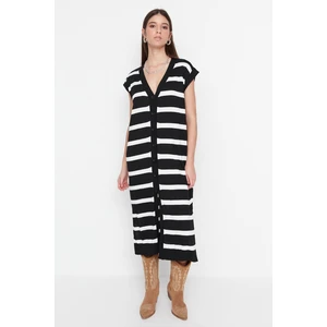 Trendyol Ecru Striped Knitwear Dress