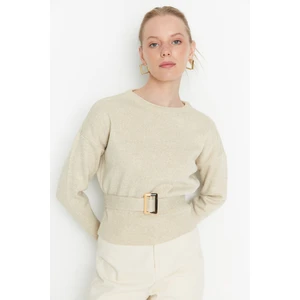 Trendyol Sweater - Ecru - Regular fit