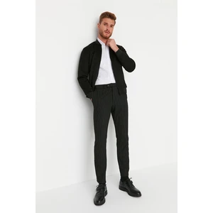 Trendyol Black Men's Regular Fit Striped Trousers