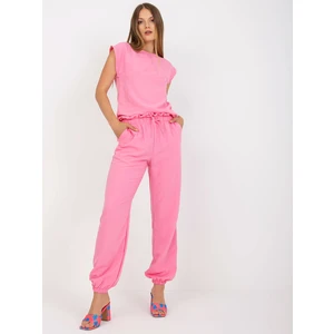 Pink casual trouser set RUE PARIS