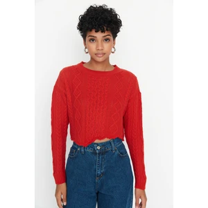 Trendyol Sweater - Red - Regular fit