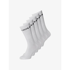 Set of five pairs of white jack & jones socks - Men