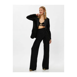 Koton Corduroy Palazzo Pants with Elastic Waist.