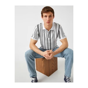 Koton Striped Polo Neck T-Shirt