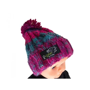 R-spekt dětský kulich maxi pompom beanie modrovínový - l