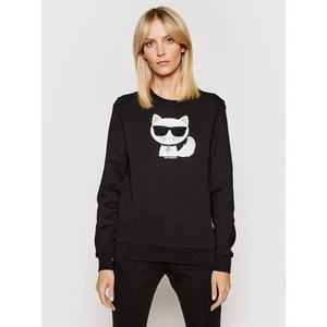 Mikina Karl Lagerfeld Ikonik Choupette Sweatshirt - Černá - Xs