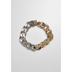 Heavy two-tone bracelet gold/silver