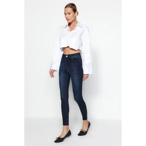 Trendyol Navy Blue High Waist Skinny Jeans