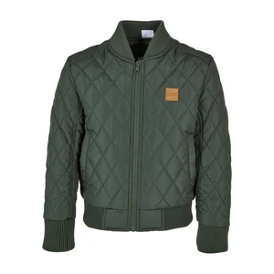 Boys' Diamond Quilt Nylon Jacket Olive