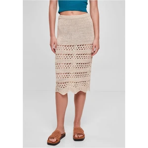 Women's 3/4 crochet knitted skirt made of soft grass