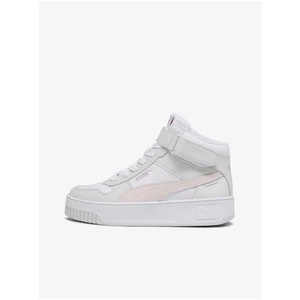 Women's grey ankle sneakers with suede details Puma Carina - Women's